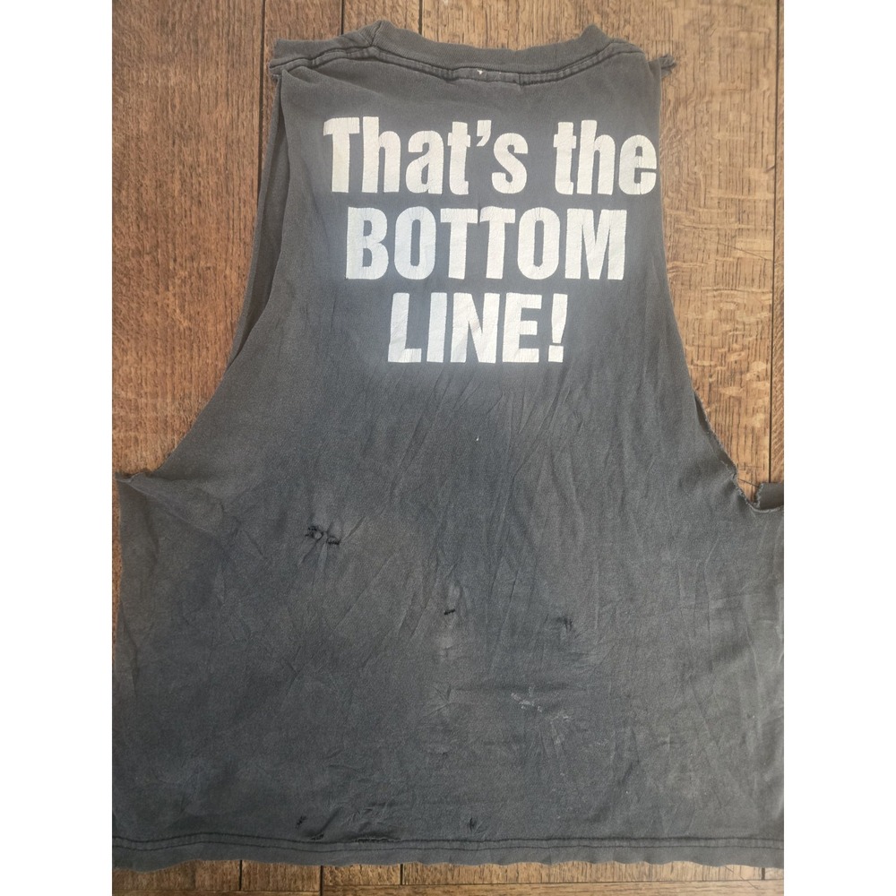 Vintage 90s Stone Cold Steve Austin Bottom Line Sleeveless Thrasher Sz Xl Wwf/e‎ - Picture 2 of 10